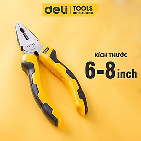 Kìm Đa Năng 6-8 inch Deli Cao Cấp Chính Hãng - Chất Liệu Thép Cacbon Siêu Bền - Có Thể Sử Dụng Nhiều Mục Đích - EDL2006 - 8 inch