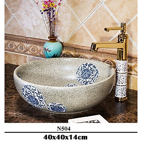 Mua Chậu lavabo để bàn nghệ thuật với tông màu xanh yên bình