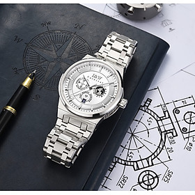 Đồng hồ nam chính hãng I&W Carnival 782G-T1 hàng mới fullbox ,kính sapphire chống xước,chống nước 50m,bảo hành dài hạn,máy cơ (automatic),mặt trắng dây thép không gỉ