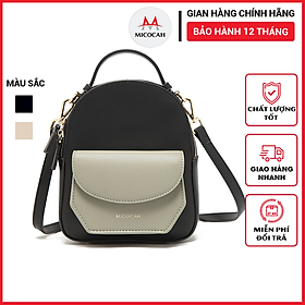 Balo nữ mini thời trang micocah đi học đi chơi phối màu vintage da cao cấp cực đẹp mc43 - micocah mall