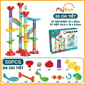 Đồ chơi cầu trượt thả bi lăn 3D mô hình lắp ráp cho bé giải trí sáng tạo MySun