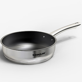 Chảo Inox cao cấp 5 Đáy Sunhouse IN24M2 - Dùng trên mọi loại bếp - Hàng chính hãng