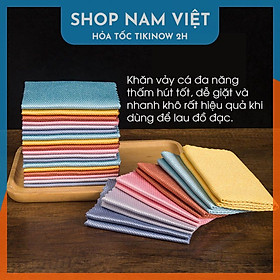 Mua Khăn Vảy Cá Đa Năng Lau Kính Lau Màn Hình Lau Bếp Không Xù Lông Siêu Thấm Hút