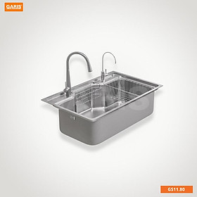 Chậu rửa 1 hố to kiểu Nhật Bản, inox 304 Garis GS11.80