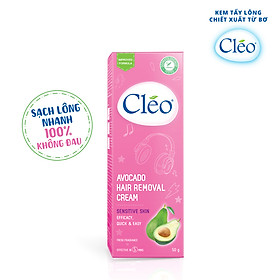 Kem Tẩy Lông Cho Da Nhạy Cảm Cleo Avocado Hair Removal Cream Sensitive Skin (50g)