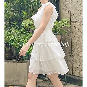 Trippi dress/ đầm trắng tầng