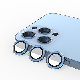 Mua Dán Cường Lực Bảo Vệ Camera dành cho iPhone 13 Pro Max/13 Pro MIPOW KINGBULL Alumium Viền Màu - Hàng Chính Hãng