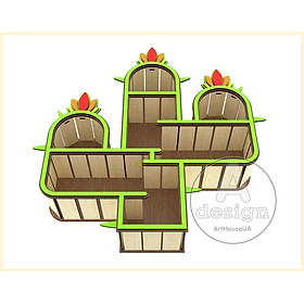 Mua Kệ hoa treo tường decor mẫu cây xương rồng