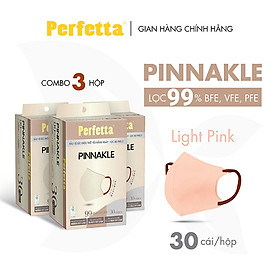 Combo 3 Hộp Khẩu Trang Perfetta Pinnakle 30 Cái/Hộp Cao Cấp - 3 Lớp Bảo Vệ, From 5D