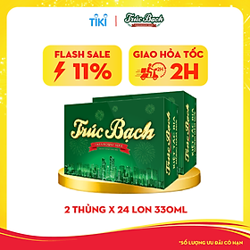 Combo 2 Thùng Bia Trúc Bạch - Thùng 24 lon 330ml - Phiên bản Tết