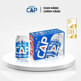 Bia lon Super Cap thùng 24 lon (330ml/lon)