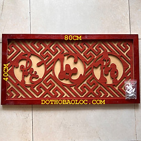 Mua Tấm chắn khói chữ PHÚC LỘC THỌ 80cm x 40cm màu Đỏ - Tặng kèm ốc vít và tắc ke