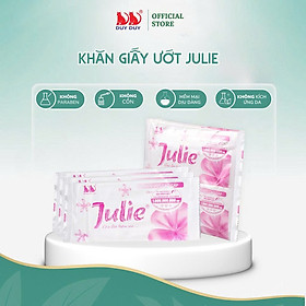Khăn lạnh dùng một lần Julie vải lưới 20 cái 18x20cm hương hoa hồng không hóa chất