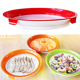 Food Preservation  Tray Food Tray Stackable Reusable Red Update