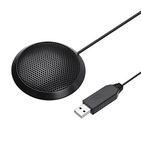 USB Conference Microphone Omnidirectional Computer Microphone Plug and Play Laotop Mic for Video Conderence Live