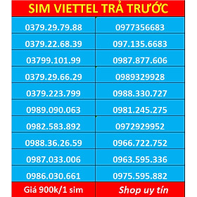 Sim viettel số đẹp - Hàng chính hãng