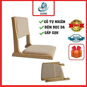 Mua Ghế bệt tựa lưng cao cấp đa năng gấp gọn kiểu nhật bản có đệm bọc da em bằng gỗ cao su tự nhiên