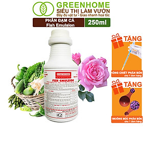 Hình ảnh Phân Đạm Cá Greenhome, Fish Emulsion, Chai 250ml, Hữu Cơ Giúp Thân, Rễ Cây Khoẻ, Siêu Chồi Và Hoa Phù Hợp Cho Hoa Hồng