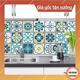 Decal Gạch Bông C53 - Set 30 ô 20x20cm - Decal Dán tường, Dán bếp, Trang trí nhà cửa