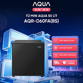 [DAILY] Tủ lạnh Aqua 50 lít AQR-D60FA(BS) - Freeship toàn quốc - Hàng chính hãng