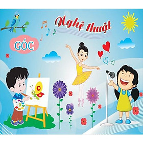 ( Decal mầm non ) Tranh các góc in decal cán hoặc in bạt kt 120x80