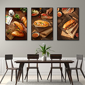 Mua Tranh treo tường trang trí decor quán bánh mì Việt Nam tranh có khung kèm đinh treo