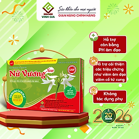 Nữ Vương New Vinh Gia Hỗ Trợ Cân Bằng PH Vùng Nhạy Cảm, Giảm Khí Hư, Ngứa Vùng Nhạy Cảm, Phòng Ngừa Các Bệnh Phụ Khoa Hộp 30 Viên