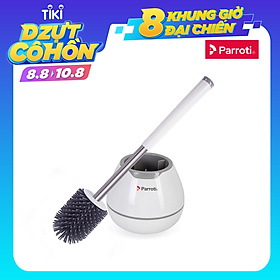 Cọ Bồn Cầu Toilet, Cọ Vệ Sinh Cao Cấp - Parroti Silicon SL01 – Có Bình Đựng Nước Tẩy, Cây Gắp Tóc Tiện Dụng