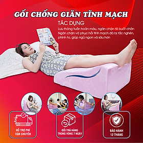 Gối kê chân chống giãn tĩnh mạch YOROKOBI cao 25cm dành cho người đau nhức chân, tiểu đường, tê bì, vọp bẻ, kiến bò, mẹ bầu phù chân tích nước - H