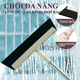 Hình ảnh Chổi gạt nước, Chổi quét nước lau kính vệ sinh đa năng xoay 360 độ tiện dụng cán chổi có thể điều chỉnh kích thước