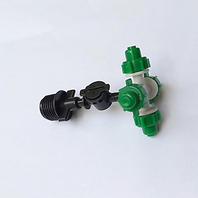 Béc phun sương tưới lan 4 hướng kèm nối ren 21 và van áp chống rò rỉ
