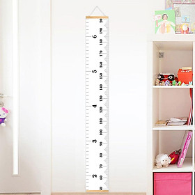 Canvas Wall Hanging Baby Growth Chart Ruler for Kids Measuring Chart Decor