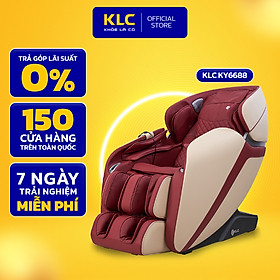 Ghế massage toàn thân KLC K6688, công nghệ nhiệt hồng ngoại kết hợp con lăn 4D, chất da cao cấp