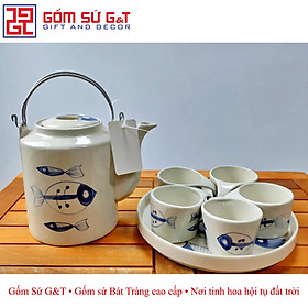 Mua Bộ tích trà vẽ xương cá Gốm Sứ G&T