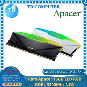 Mua Ram Apacer 16GB LED RGB DDR4 3200Mhz NOX - Hàng chính hãng NetworkHub phân phối