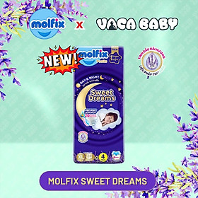 (New) Tã bỉm QUẦN Molfix Sweet Dream siêu cao cấp với tinh dầu oải hương lavender cho bé size XL