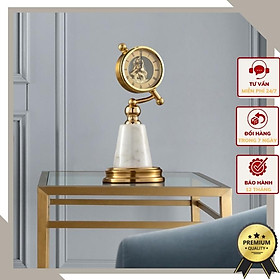 Mua Đồng hồ trang trí để bàn tân cổ điển đế đá cẩm thạch cao cấp  DECOR – 09B