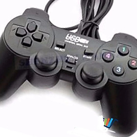Mua Tay cầm chơi game cho PC/Laptop cổng USB đen (có gạt Analog và có rung) - dc2538