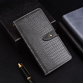 Bao da kiêm ví đựng thẻ Dành Cho Realme 5i vân cá sấu - Handtown - Hàng Chính Hãng