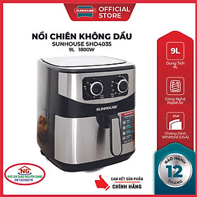 Nồi chiên không dầu Sunhouse SHD4035 (9.0 Lít) - Hàng chính hãng
