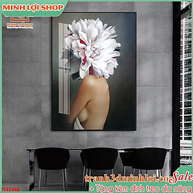 Tranh cô gái tráng gương pha lê hiện đại trang trí phòng khách,không gian tặng tân gia TẶNG KÈM ĐINH TREO GIRL031