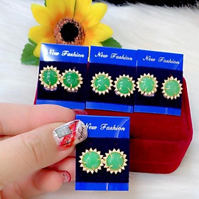 Bông tai nữ dát vàng 18k mẫu mới