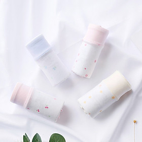 Ai Lier Aurora girl underwear small fresh sweet girl raw shorts cotton simple middle waist INS campus wind middle school students female junior high school students high school students briefs 4 strips 6001 XL