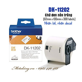 Mua Nhãn Bế  Giấy Decal Brother DK-11202 (62mm x100mm x 300 Nhãn) - Hàng chính hãng