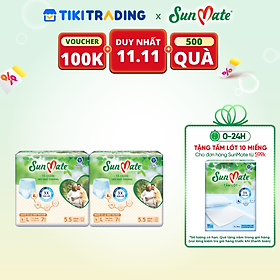 Combo 2 Gói Tã Quần Người Lớn Sunmate Khô Thoáng L7 (7 Miếng/ Gói)