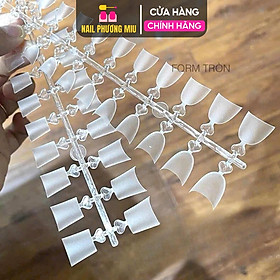 Móng Tip Ngắn Form Bầu Tròn Thang Vuông Trong, Hộp 240 Móng Dẻo Chuẩn Form, Nhựa Cao Cấp, Dễ Sử Dụng Cho Làm Nail Nữ