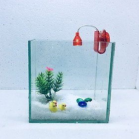 Bể cá mini để bàn 15cm có đèn