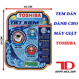 Tem dán dành cho máy giặt TOSHIBA