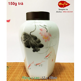 Mua Hũ đựng trà sứ sen HTS26