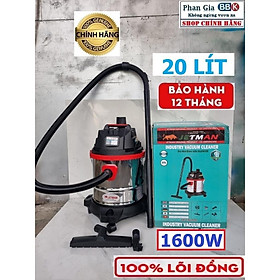 Mua Máy Hút Bụi Công Nghiệp JETMAN 20L  Công Suất 1600W  Mô Tơ 100% Dây đồng  Bảo Hành 1 Năm